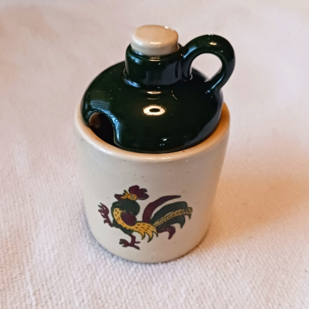 VINTAGE METLOX JAM & MUSTARD BOWL WITH LID POPPYTRAIL CALIFORNIA PROVINCIAL